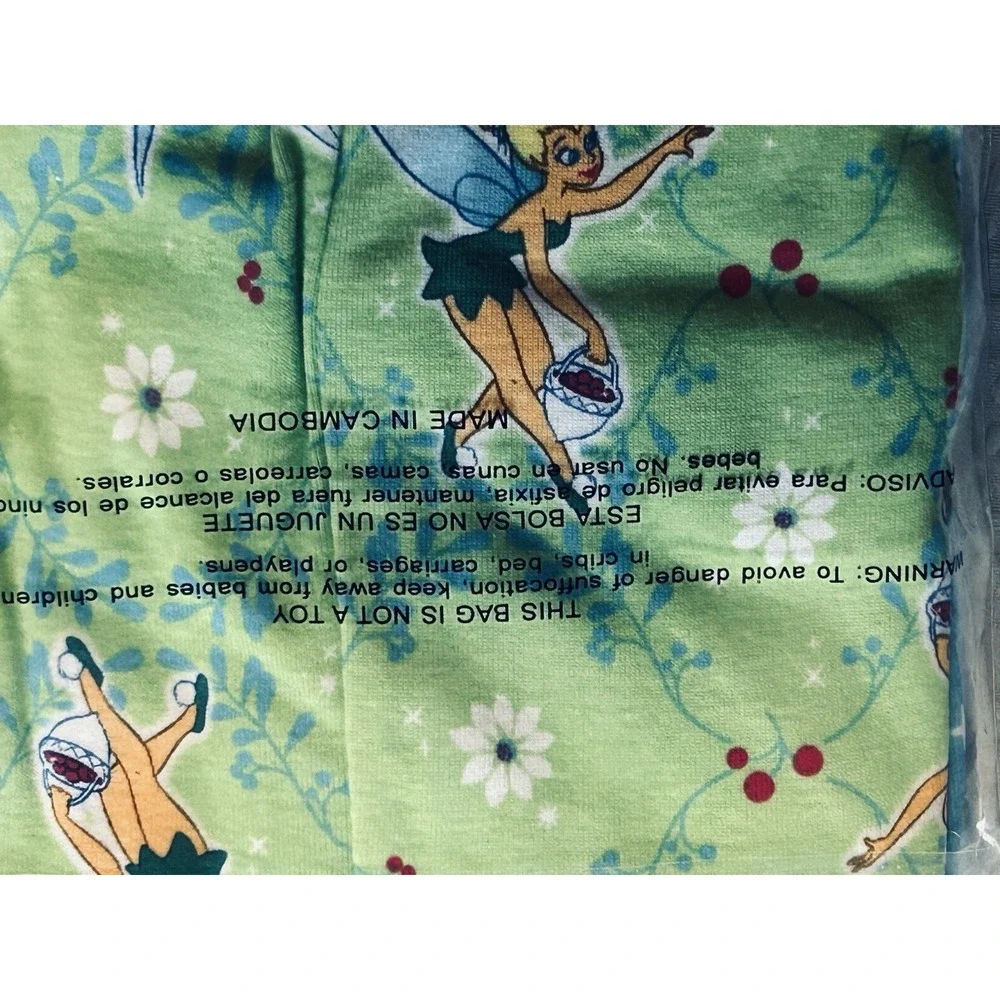 Disney Fairies - NEW - Tinkerbell Christmas Pajama Set Girl's Size 10 Sleepwear